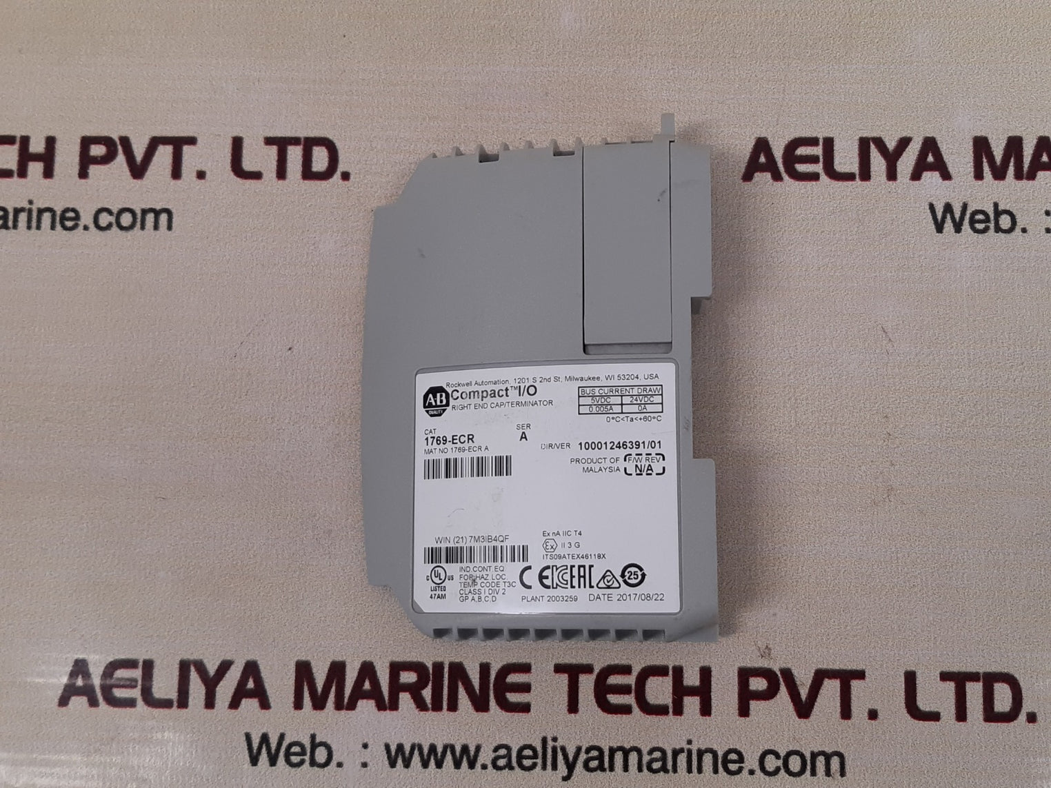 Allen-bradley 1769-ecr right end cap/terminator 1769-ecr a