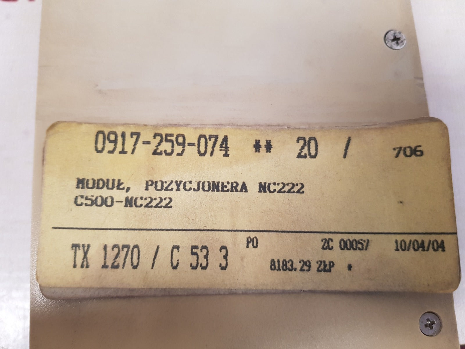 Omron c500-nc222-e nc unit