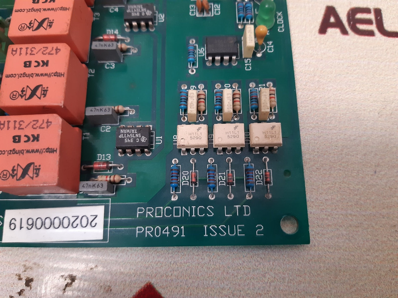 Proconics pr0491 issue 2 pcb card 