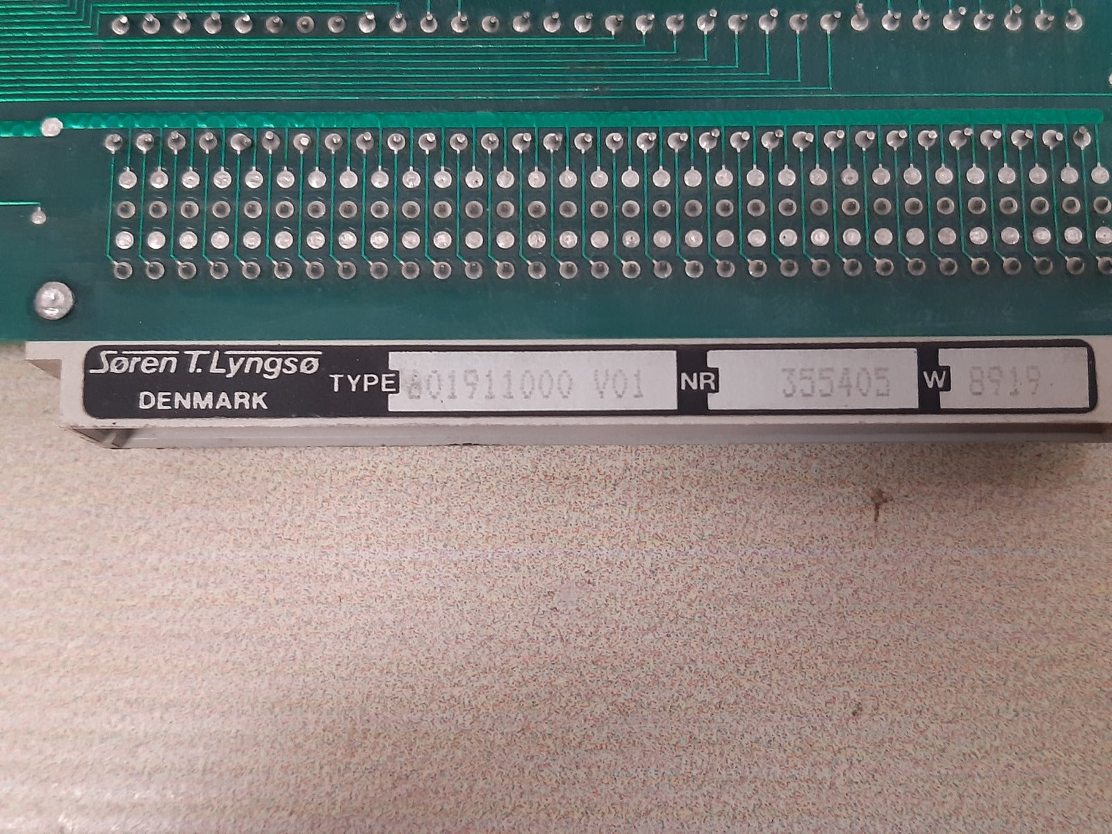 Soren t.lyngso 601911000 v01 pcb card nr 355405