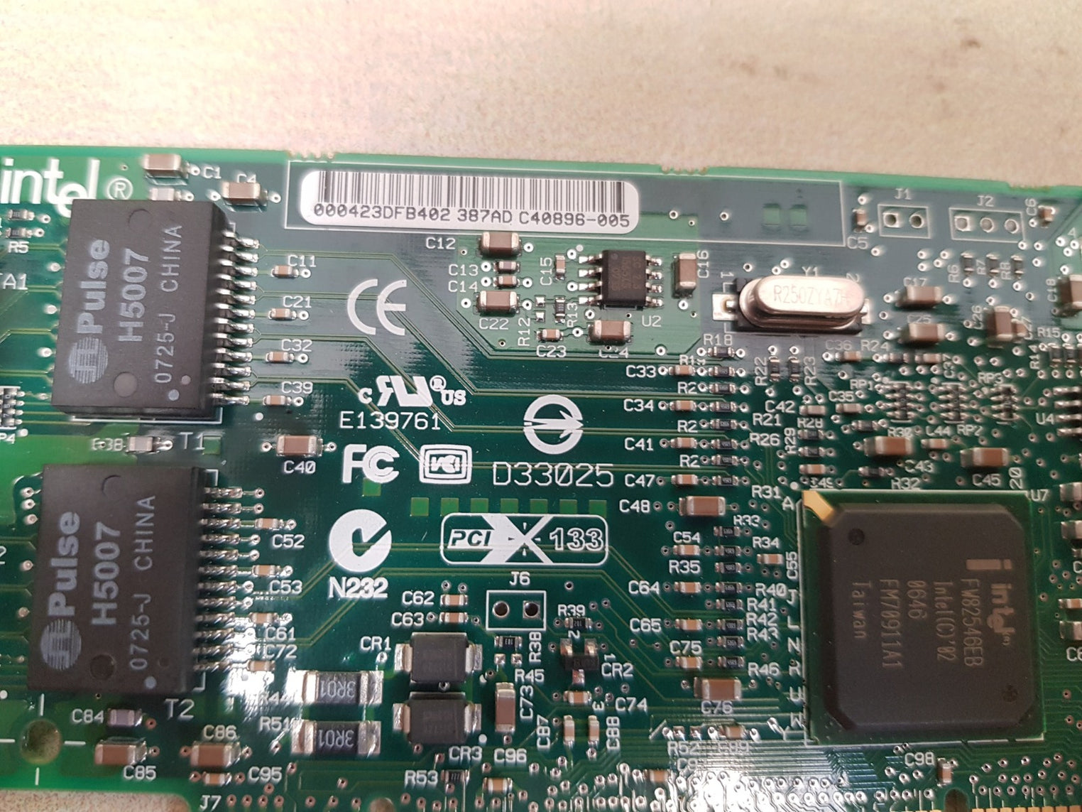Intel pci 133 d33025 dual port server adapter