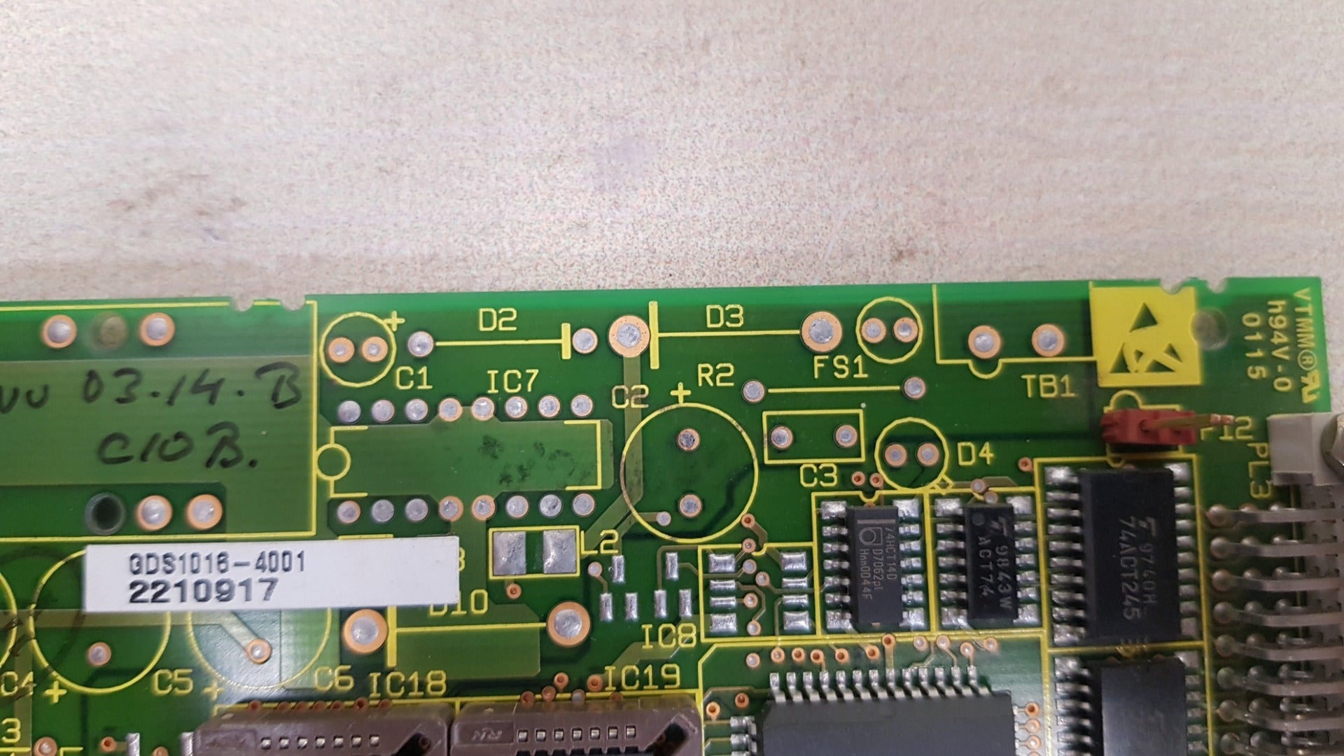 Cegelec 20x4475b6 pcb card gds1016-4001