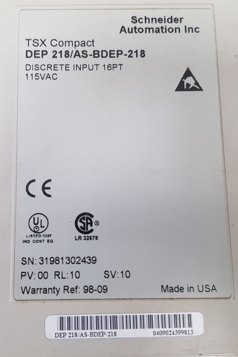 Schneider/aeg dep 218/as-bdep-218 discrete input 16pt module