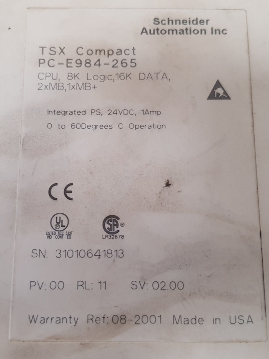Schneider pc-e984-265 tsx compact cpu 
