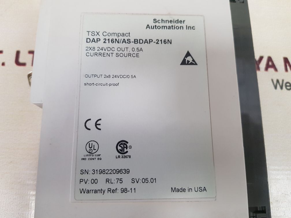 Schneider dap 216n/as-bdap-216n tsx compact output module rl:75