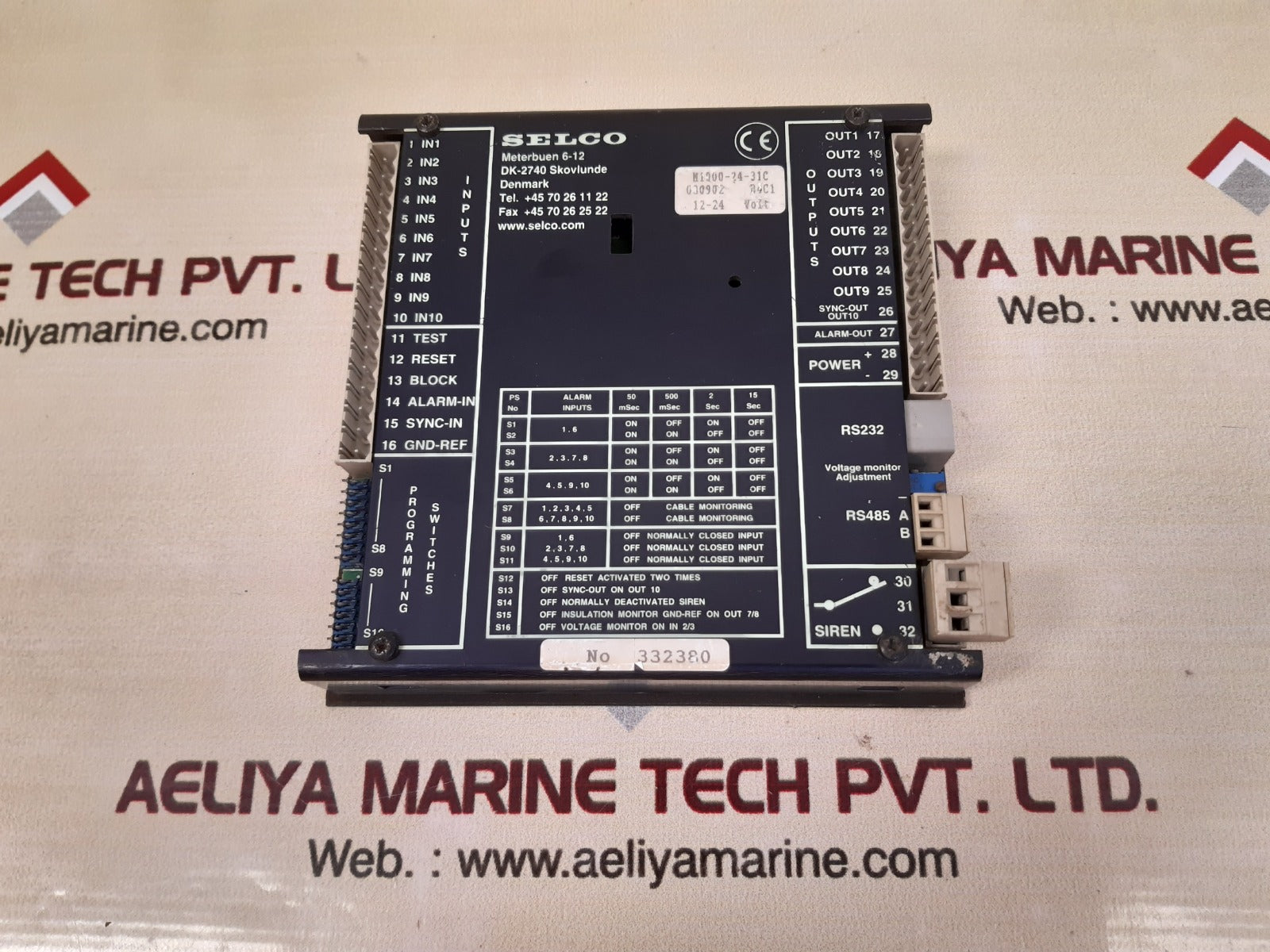 Selco/rolls-royce m1000-24-31c alarm monitor 