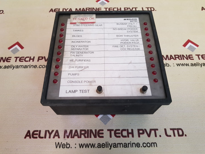 Selco m4700-00 alarm indicator 24v 