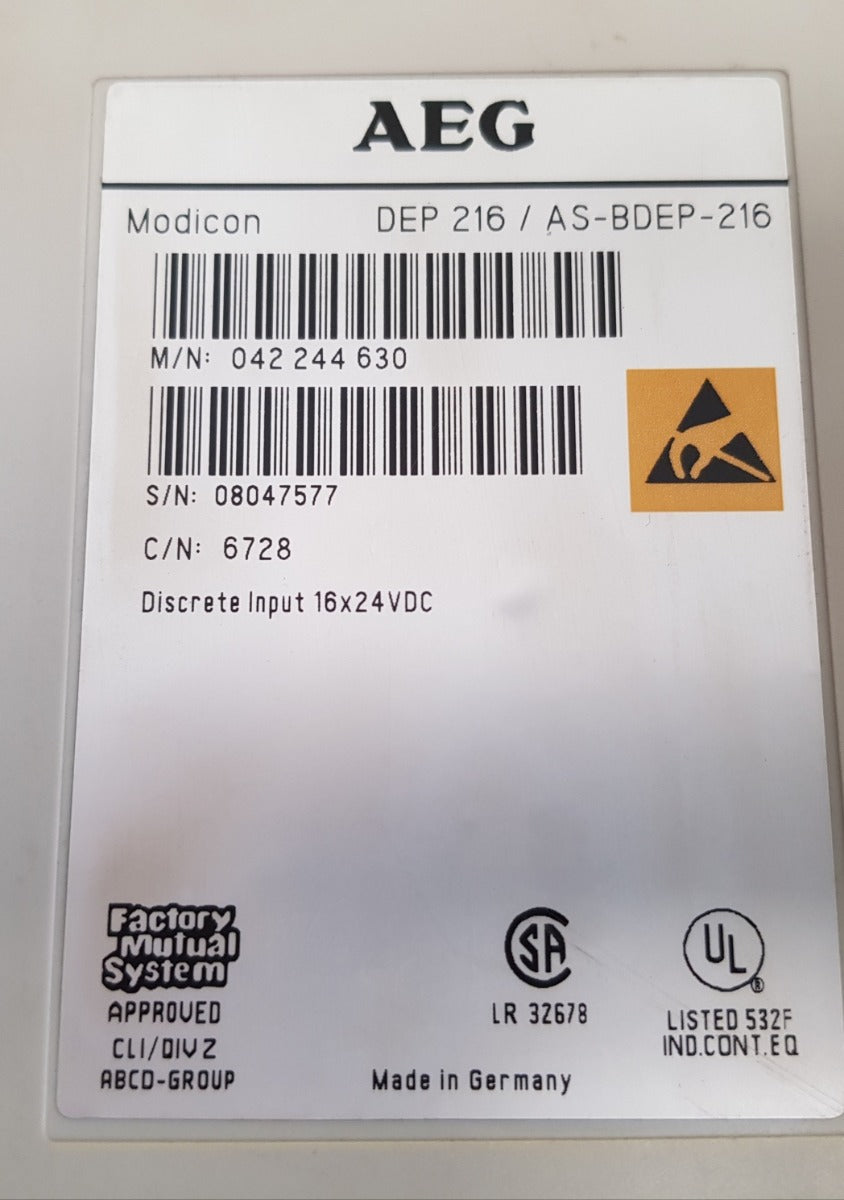 Aeg modicon dep 216/as-bdep-216 discrete input module