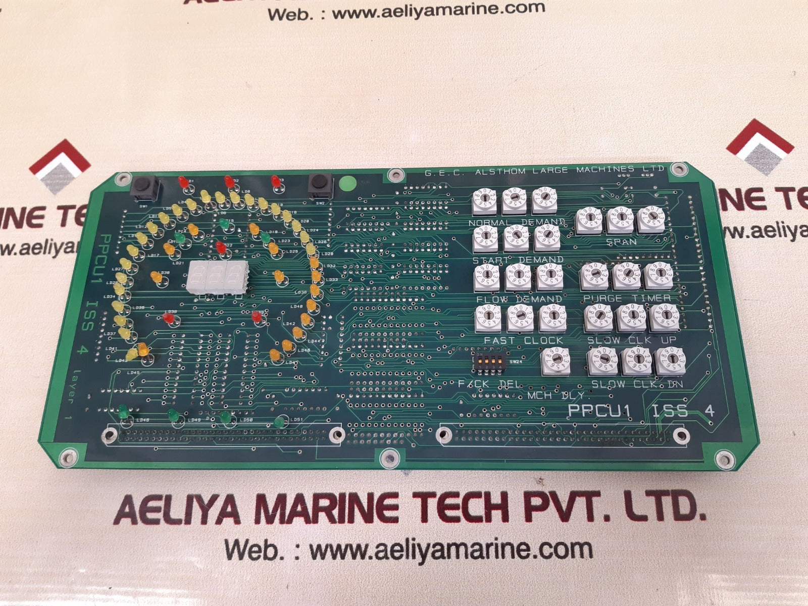 G.e.c.alsthom ppcu1 iss 4 pcb card 