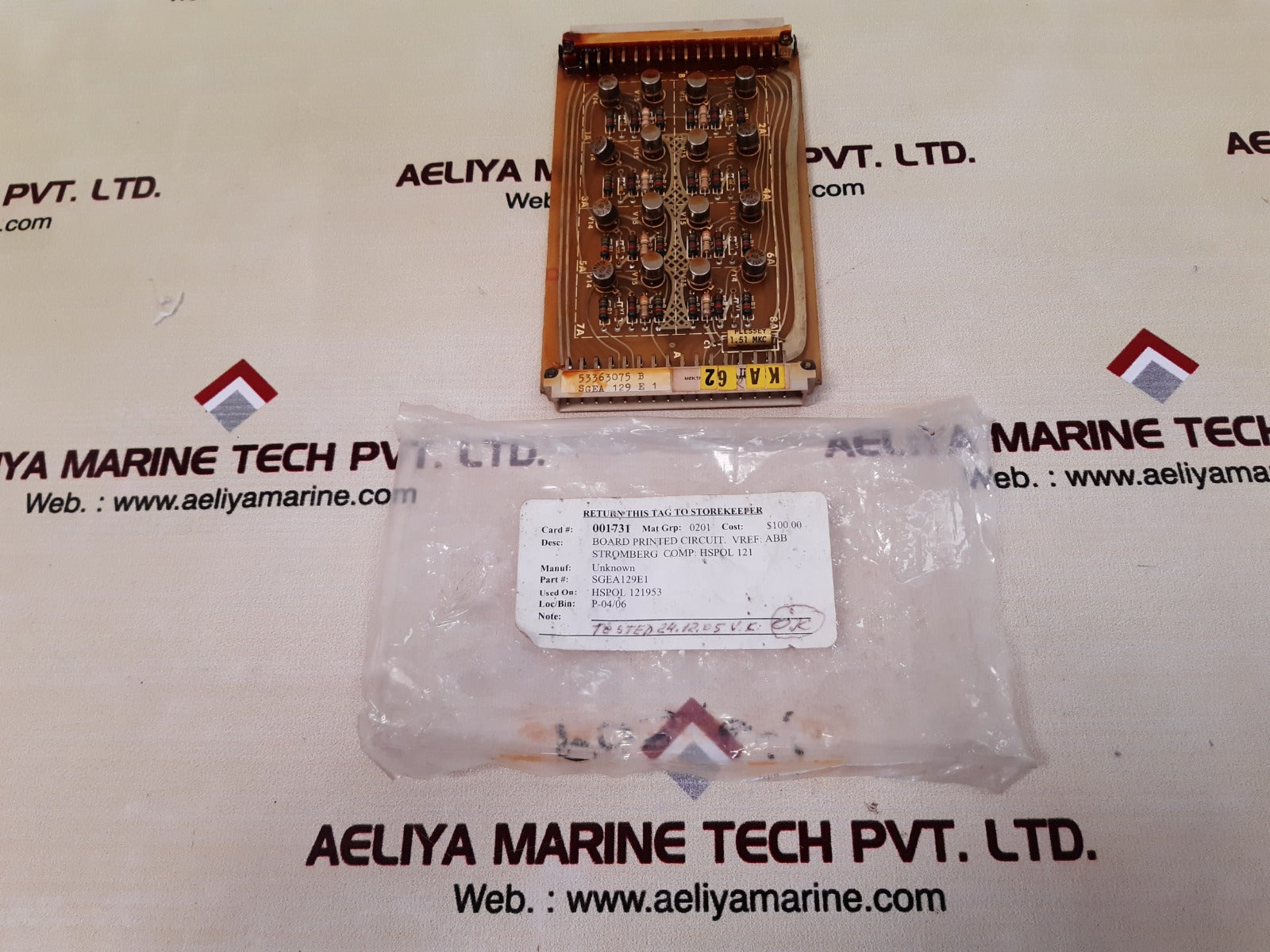 Stromberg sgea 129 e1 pcb card used 