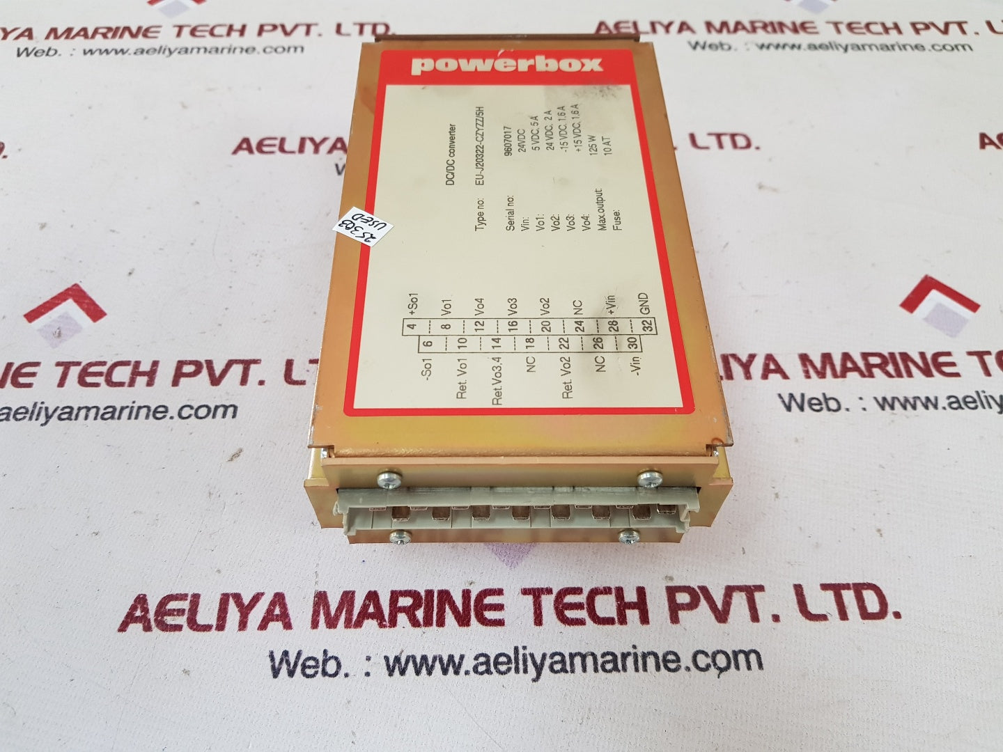 Powerbox eu-j20322-czyzz/5h dc/ dc converter fuse 10at 