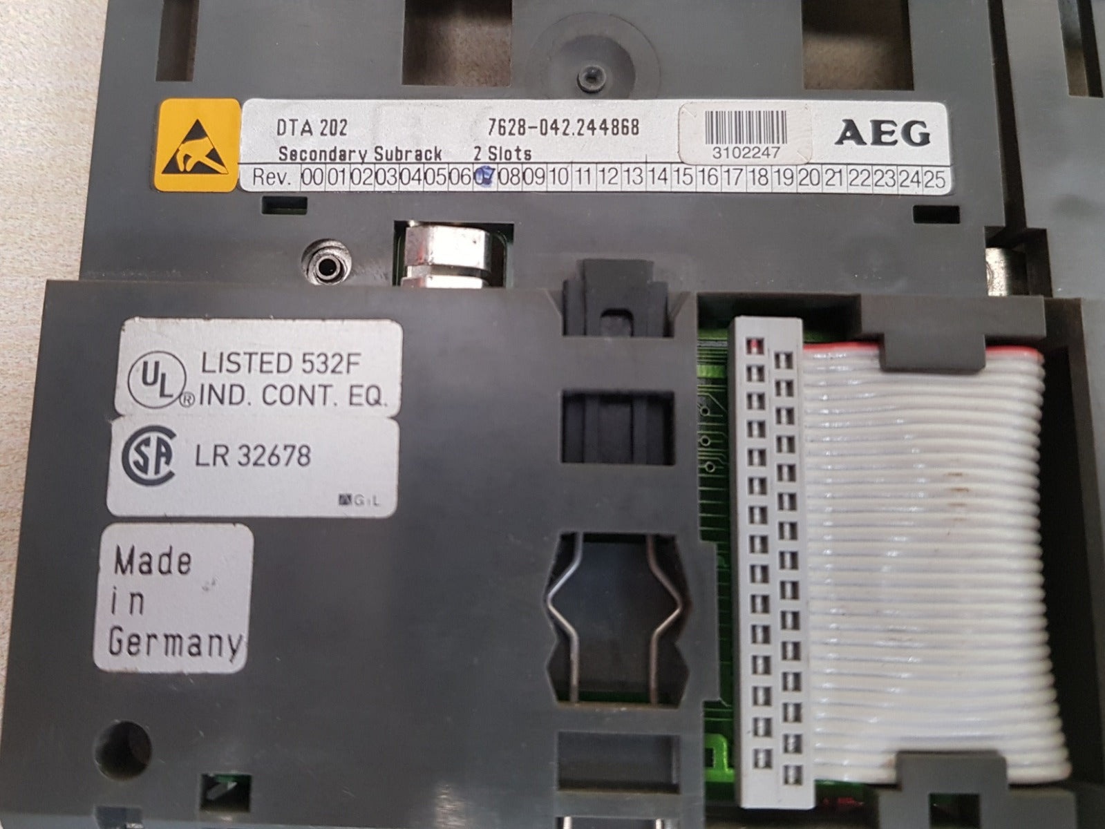 Aeg dta 201 secondary subrack 5 slots with secondary subrack 2 slots