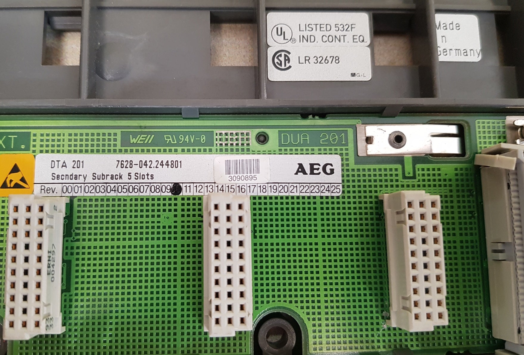 Aeg dta 201 secondary subrack 5 slots with secondary subrack 2 slots