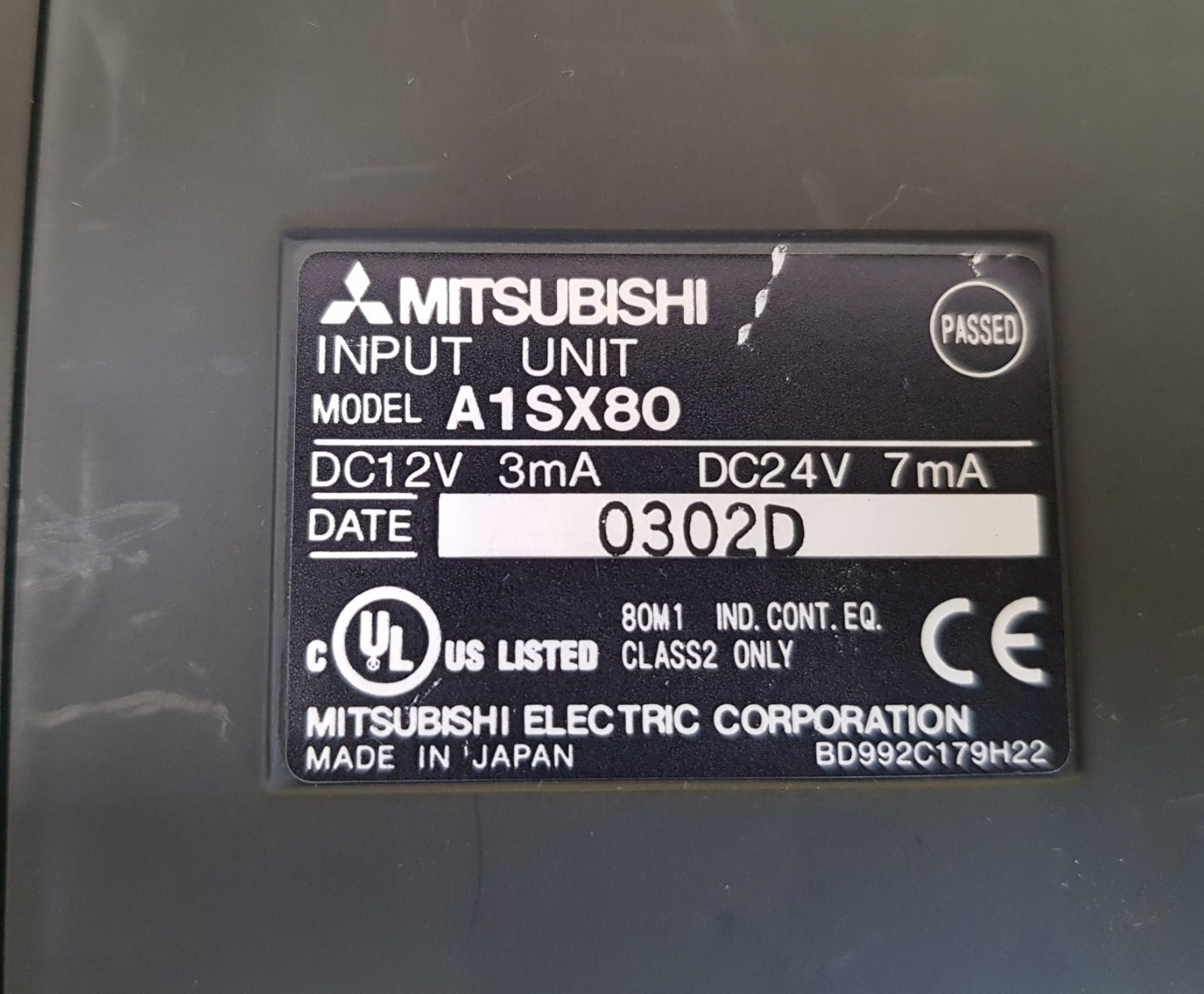 Mitsubishi a1sx80 input unit Used