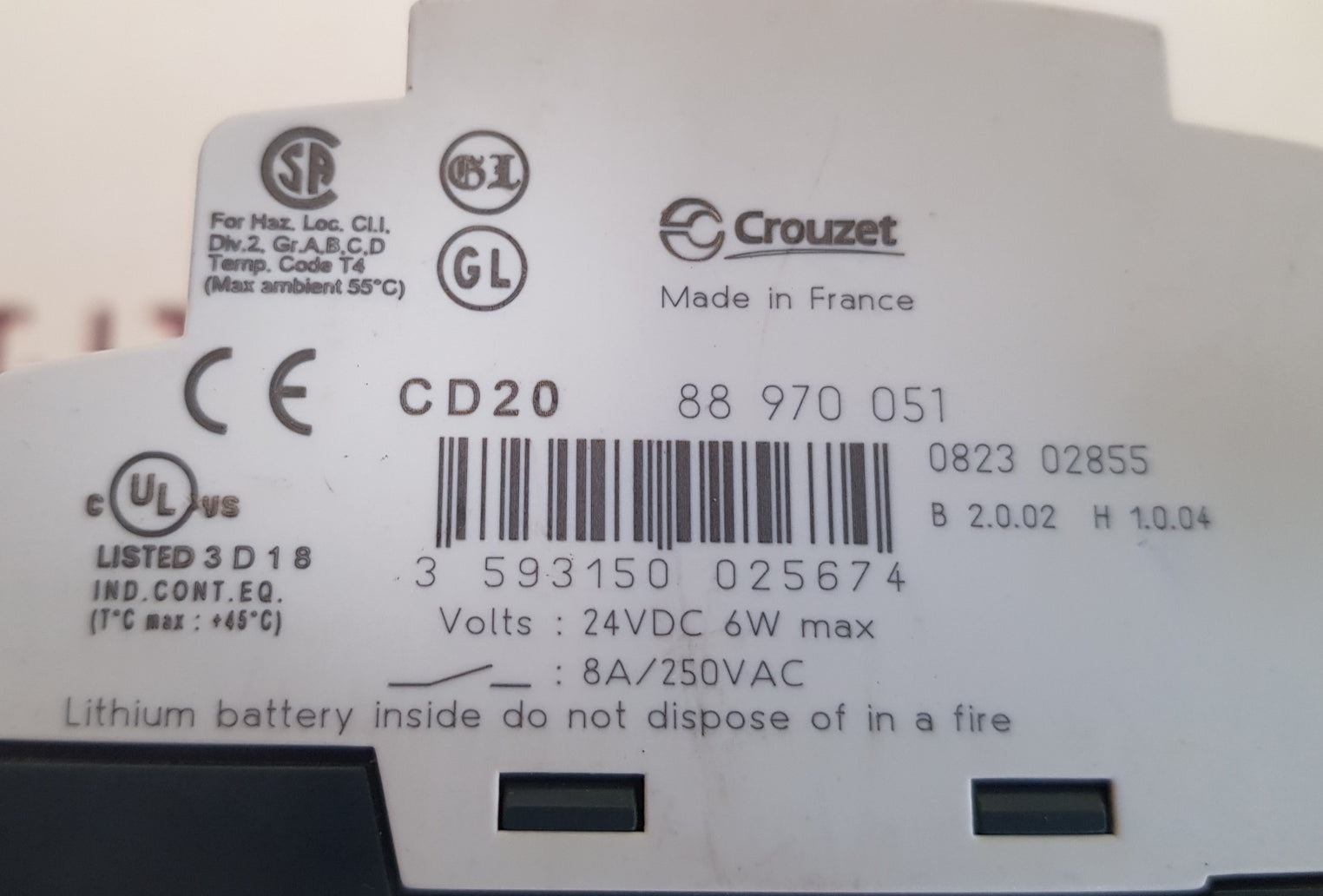 Crouzet millenium 3 cd20 logic controller