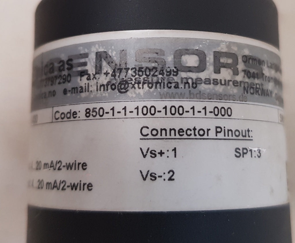 Bd sensors pa 430 pressure transmitter