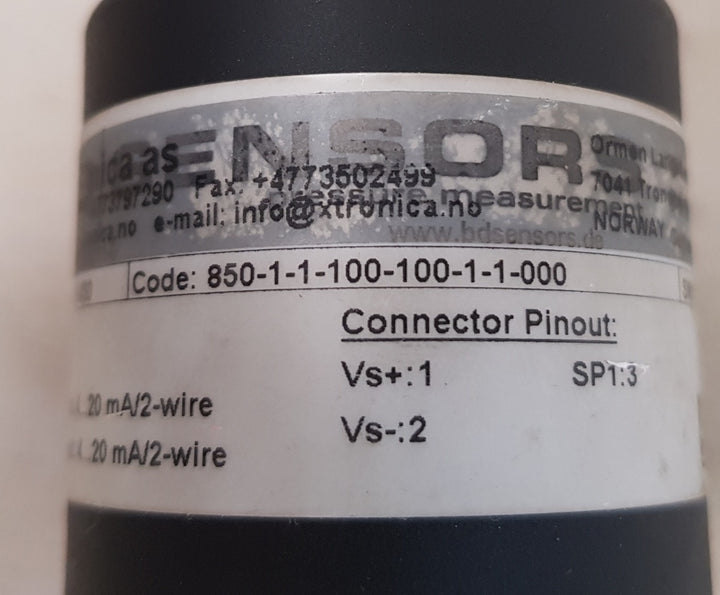 Bd sensors pa 430 pressure transmitter