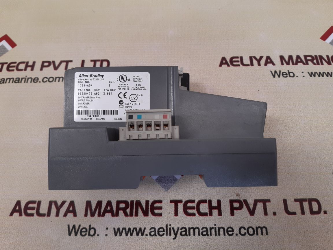 Allen-bradley 1734-adn ser.b point i/o adapter with 1734-rtb ser.a