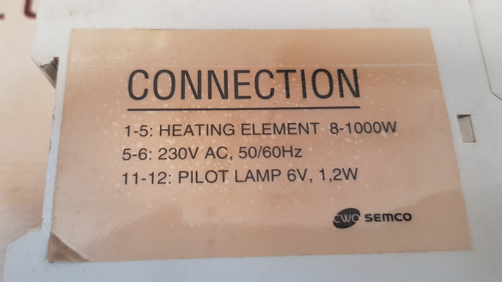Semco 8-1000/220-3.2 heating element indicator