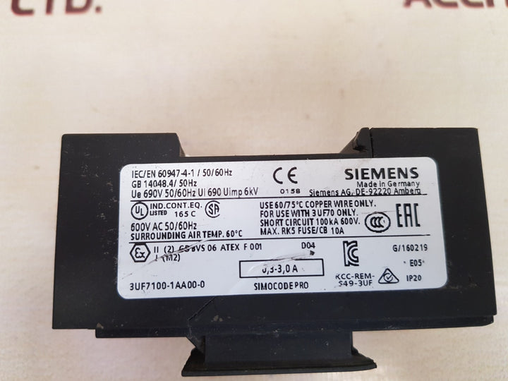 Siemens 3uf7100-1aa00-0 current measuring module