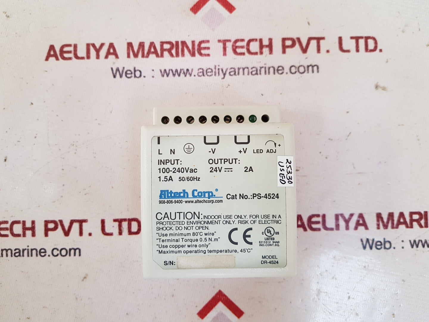 Altech ps-4524 power supply 100-240vac 24v 2a