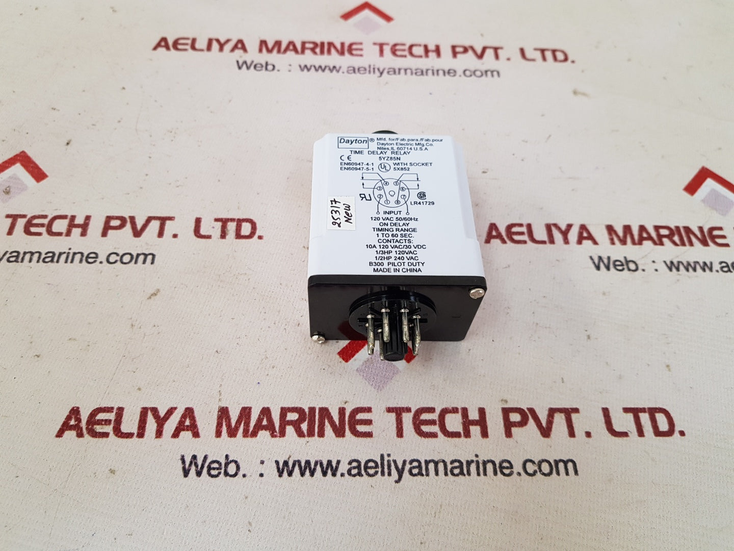 Dayton electric 5yz85n time delay relay 1 to 60 sec