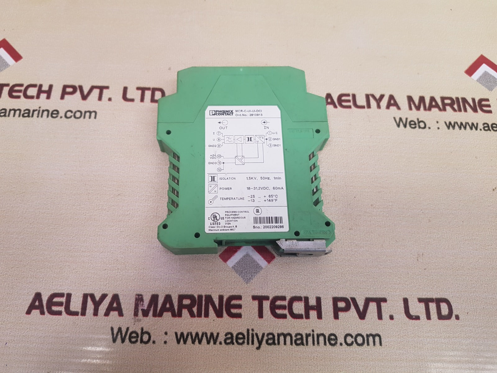 Phoenix contact mcr-c-ui-ui-dci isolating amplifier 2810913