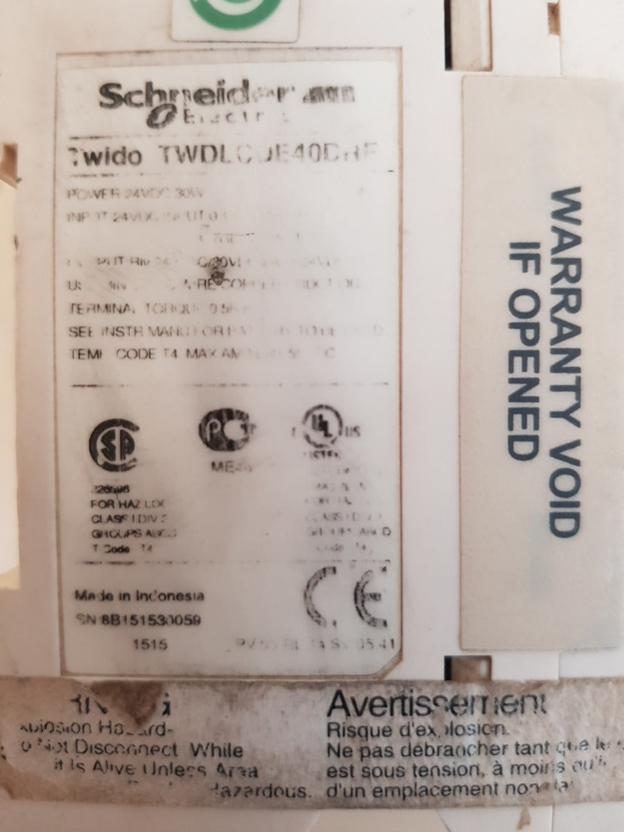 Schneider electric twido twdlcde40drf plc module