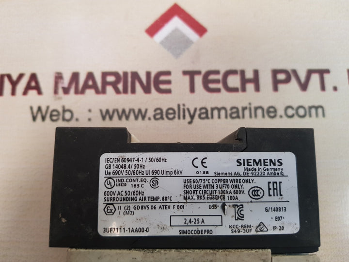 Siemens simocode pro 3uf7111-1aa00-0 measuring module