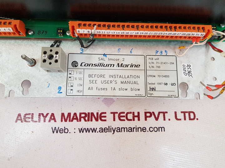 Consilium marine sal imcor 2 electronic unit