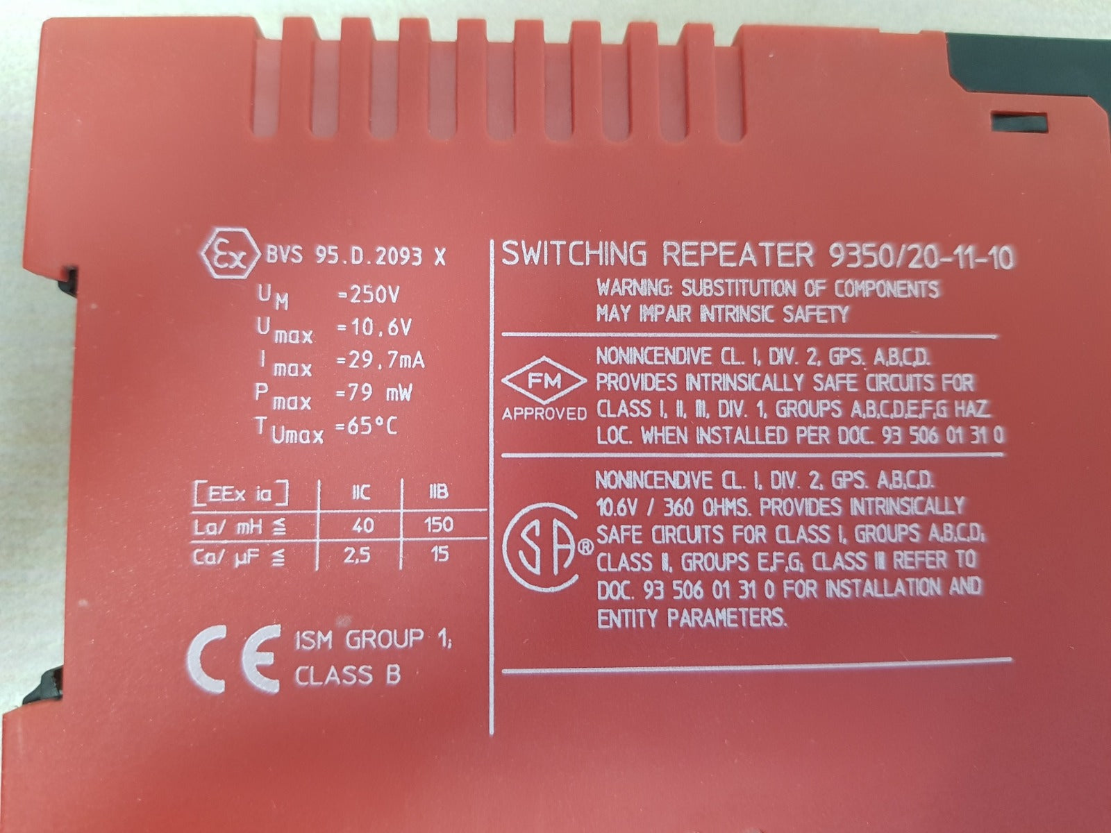 Stahl 9350/20-11-10 switching repeater module 