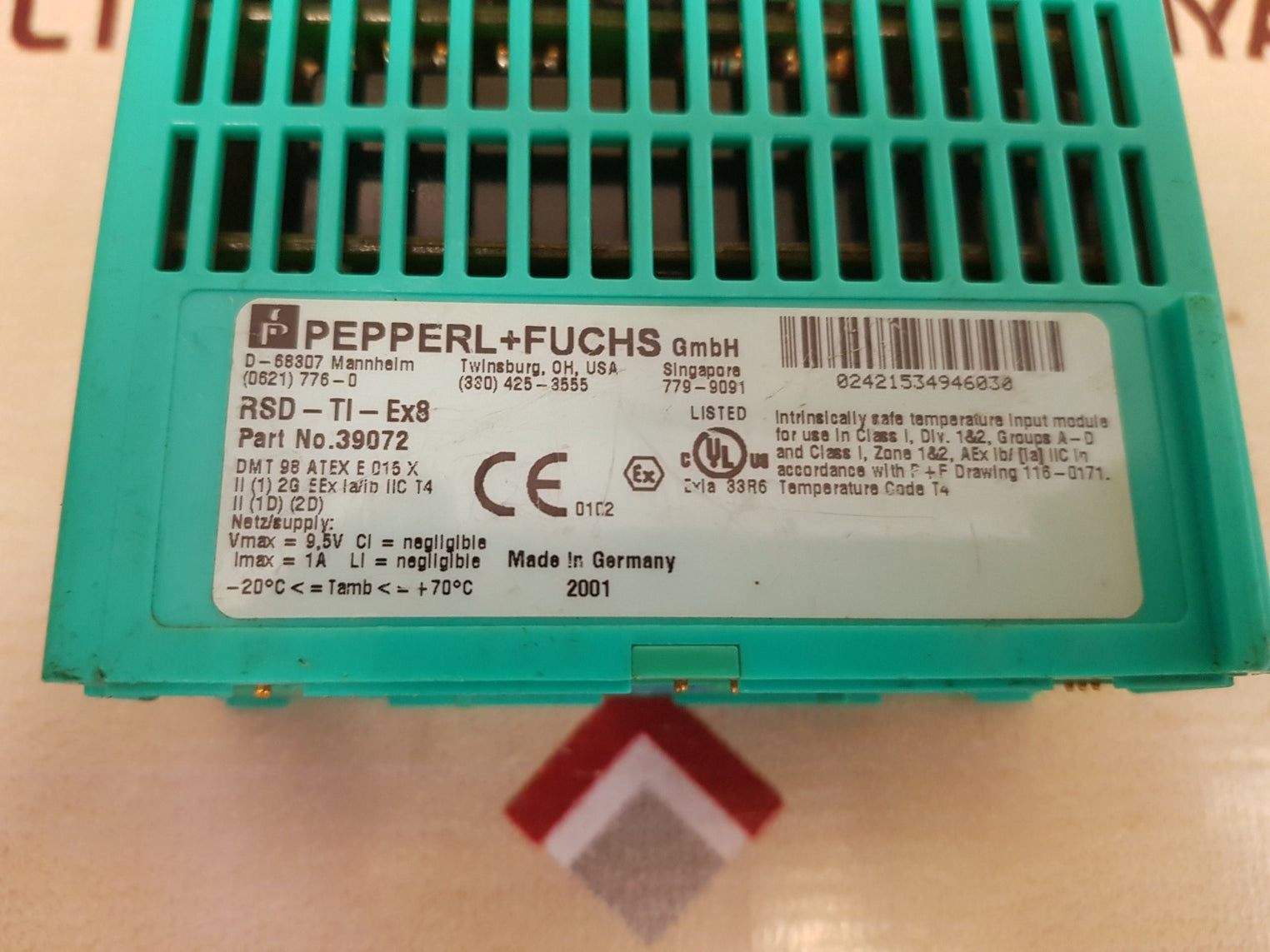 Pepperl+fuchs rsd-ti-ex8 temperature input module 