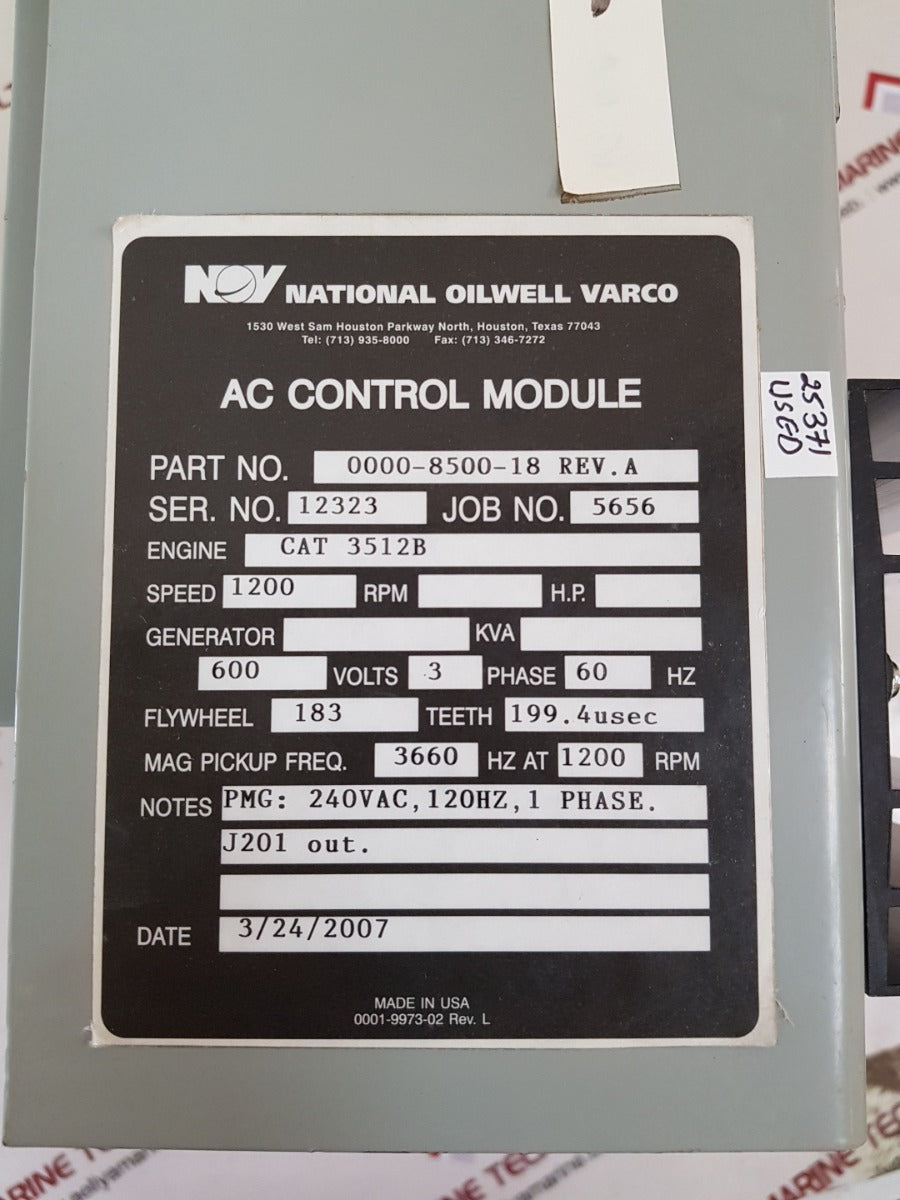 National oilwell varco 0000-8500-18 ac control module