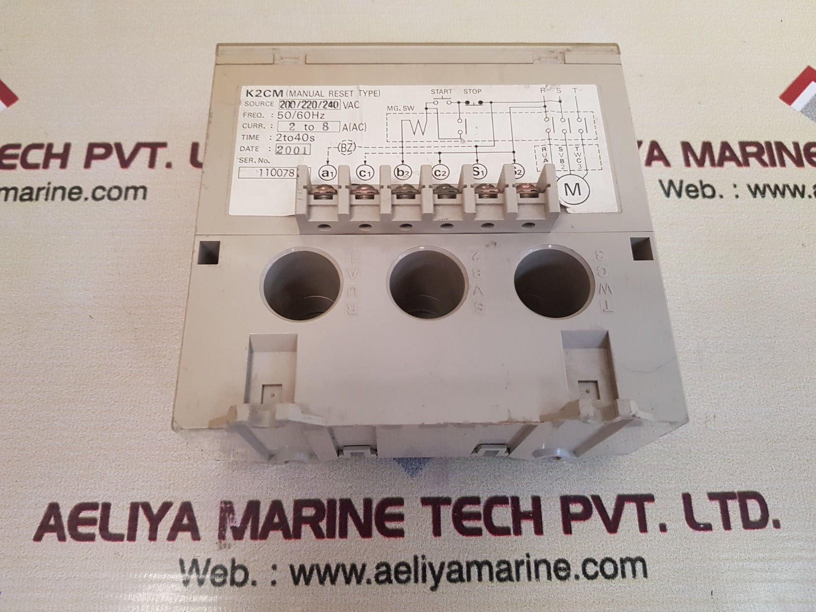 Omron k2cm-2ls motor relay 200/220/240 vac
