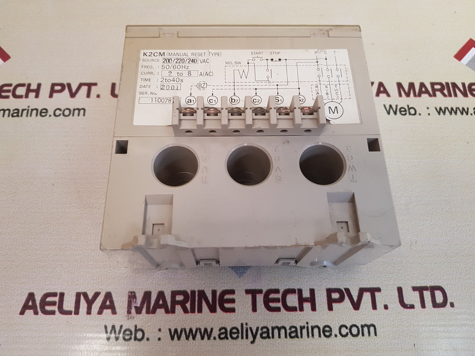 Omron k2cm-2ls motor relay 200/220/240 vac