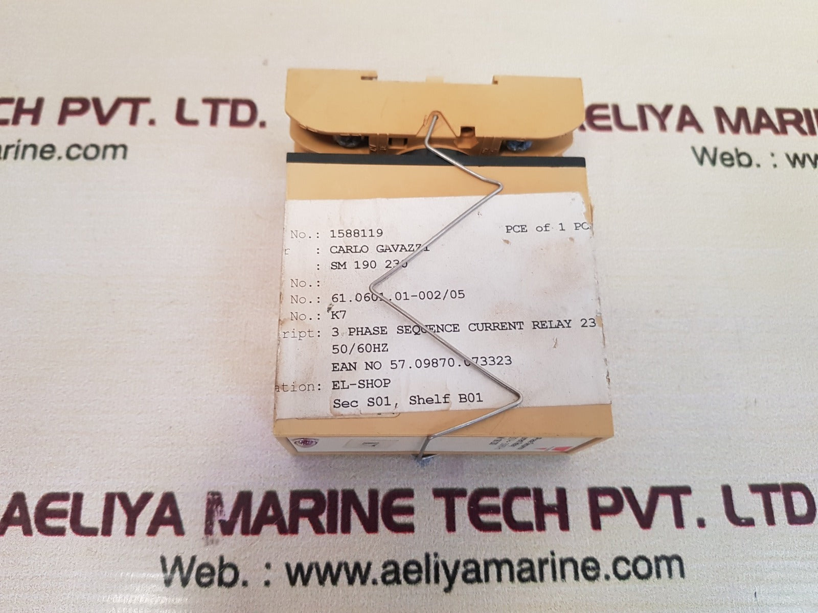 Carlo gavazzi sm 190 230 3-phase sequence current relay with base