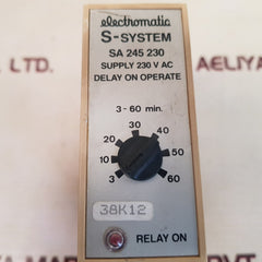 Electromatic s-system sa 245 230 delay on operate 3-60 min