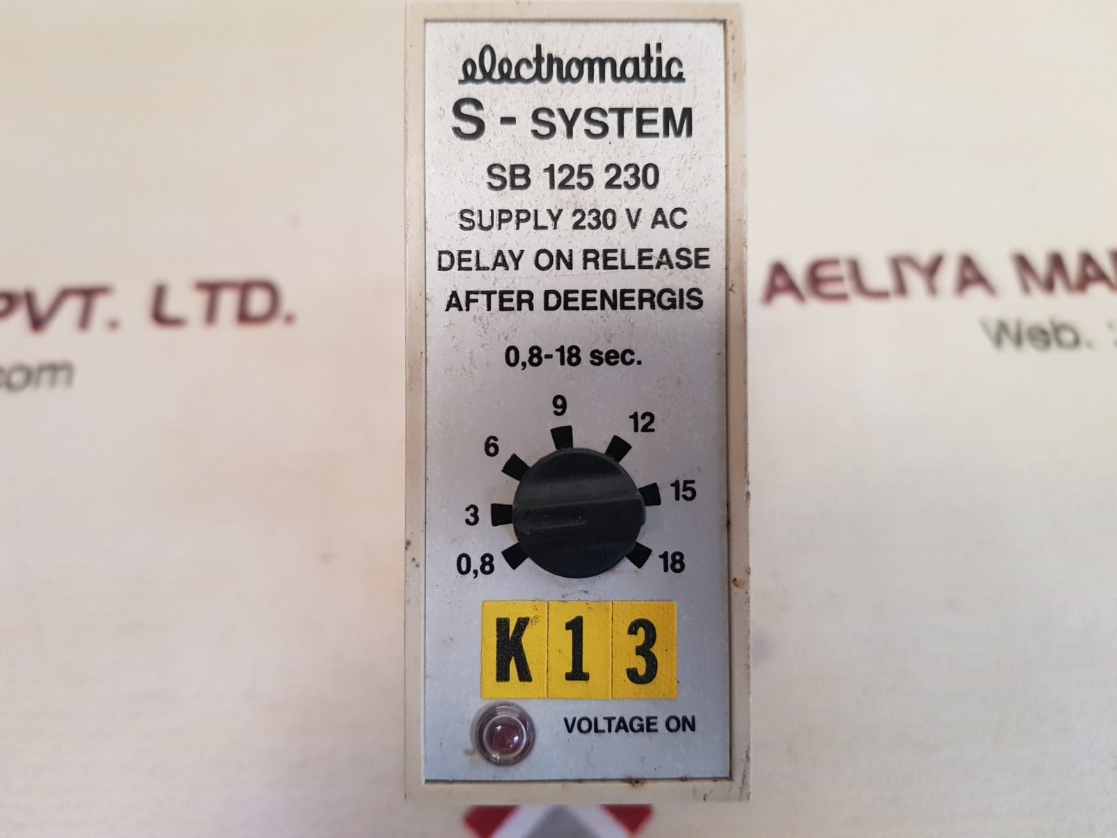 Electromatic s-system sb 125 230 delay on release 230v ac
