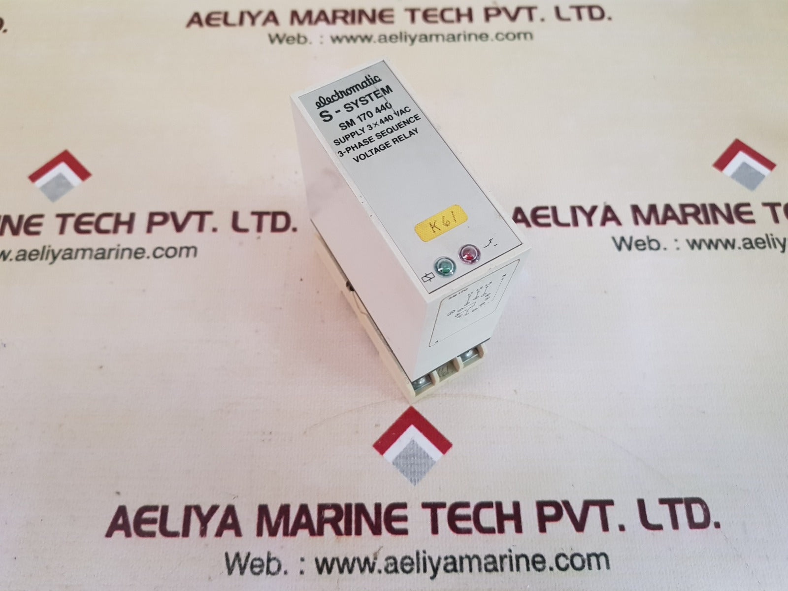 Electromatic s-system sm 170 440 3-phase sequence voltage relay with base