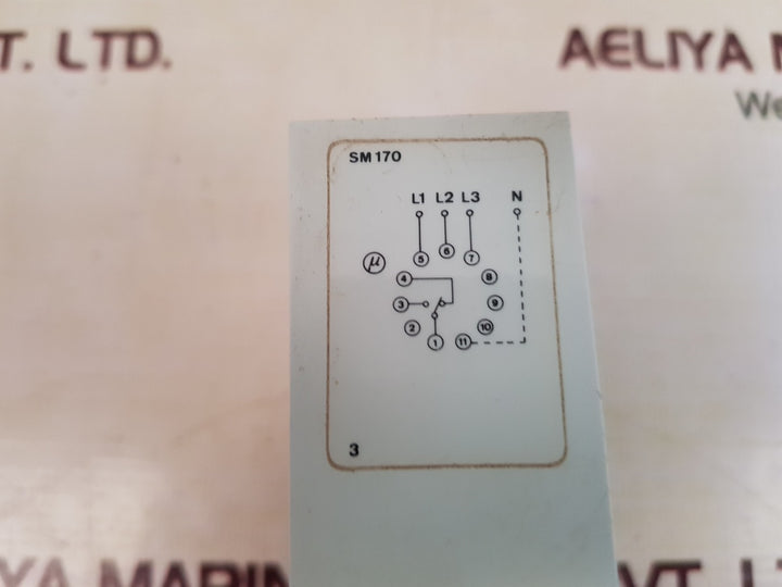 Electromatic s-system sm 170 440 3-phase sequence voltage relay with base