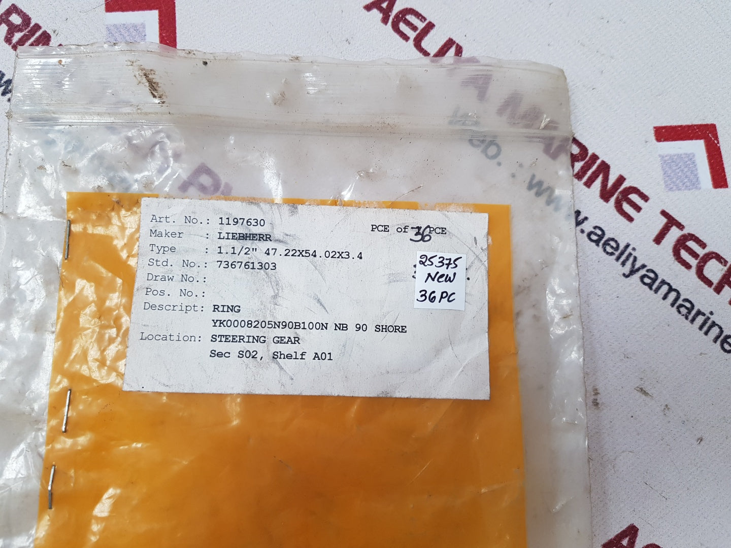 Liebherr 1197630 piston ring 1.1/2” 47.22x54.02x3.4