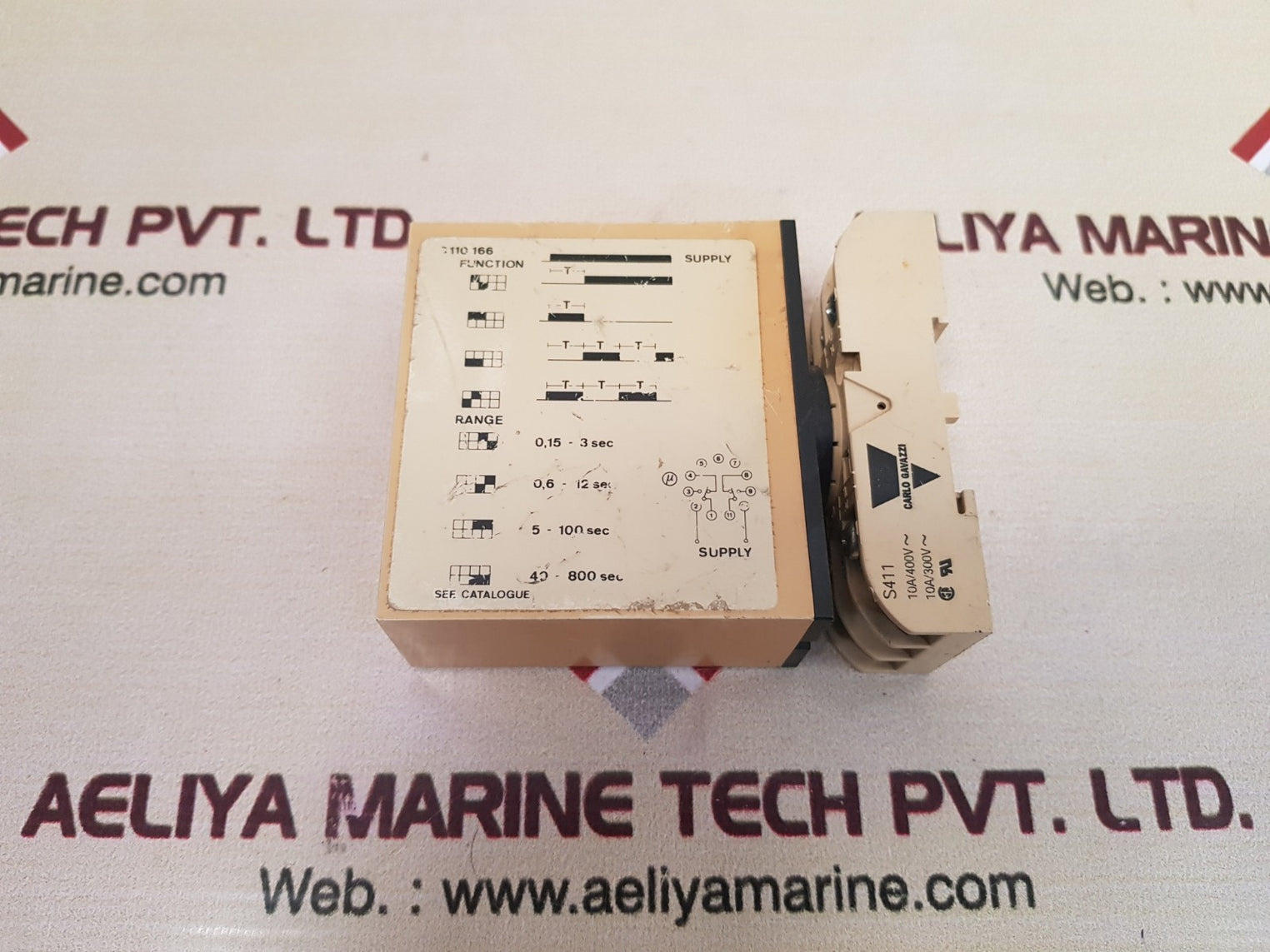 Carlo gavazzi s 110 166 724 combi timer automatic start with base