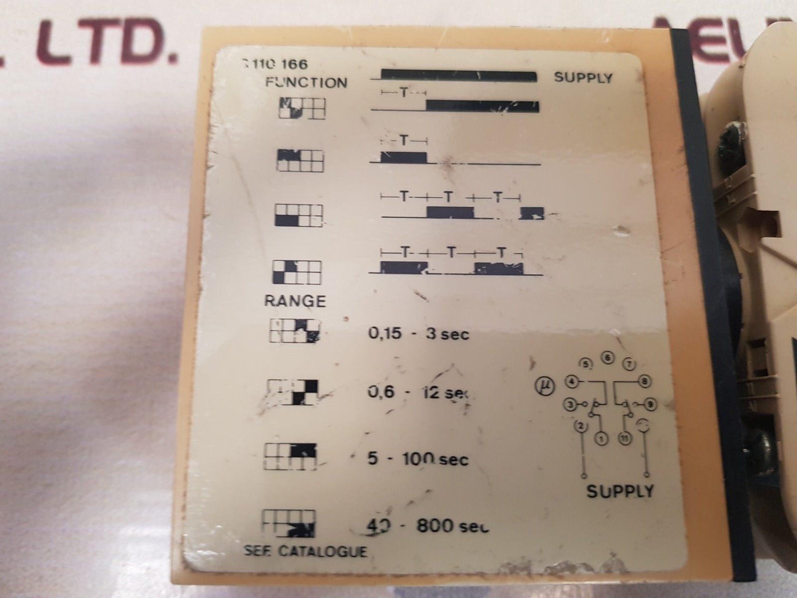 Carlo gavazzi s 110 166 724 combi timer automatic start with base