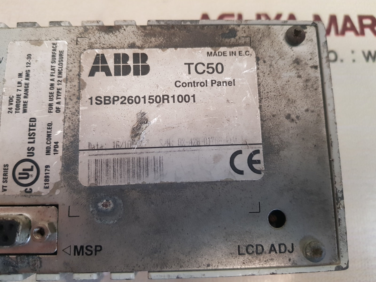 Abb tc50 control panel – Aeliya Marine Tech®