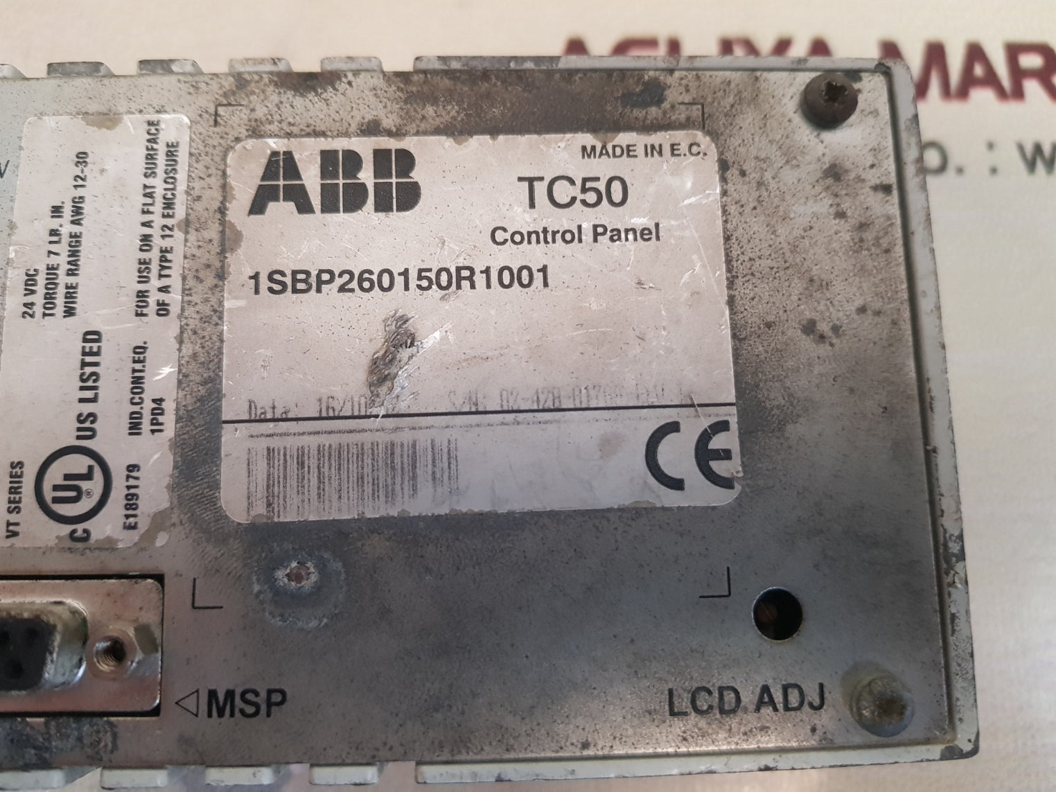 Abb tc50 control panel