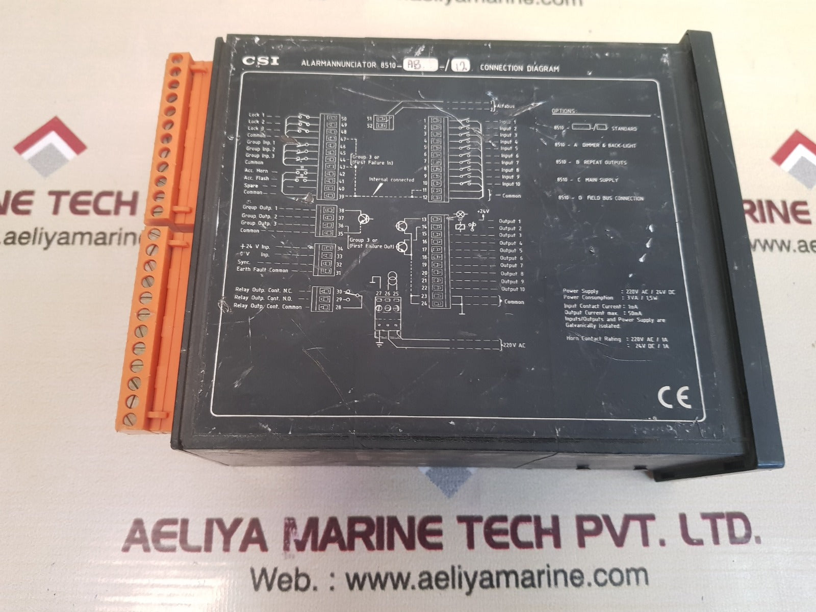 Csi 8510ab/12 alarm annunciator