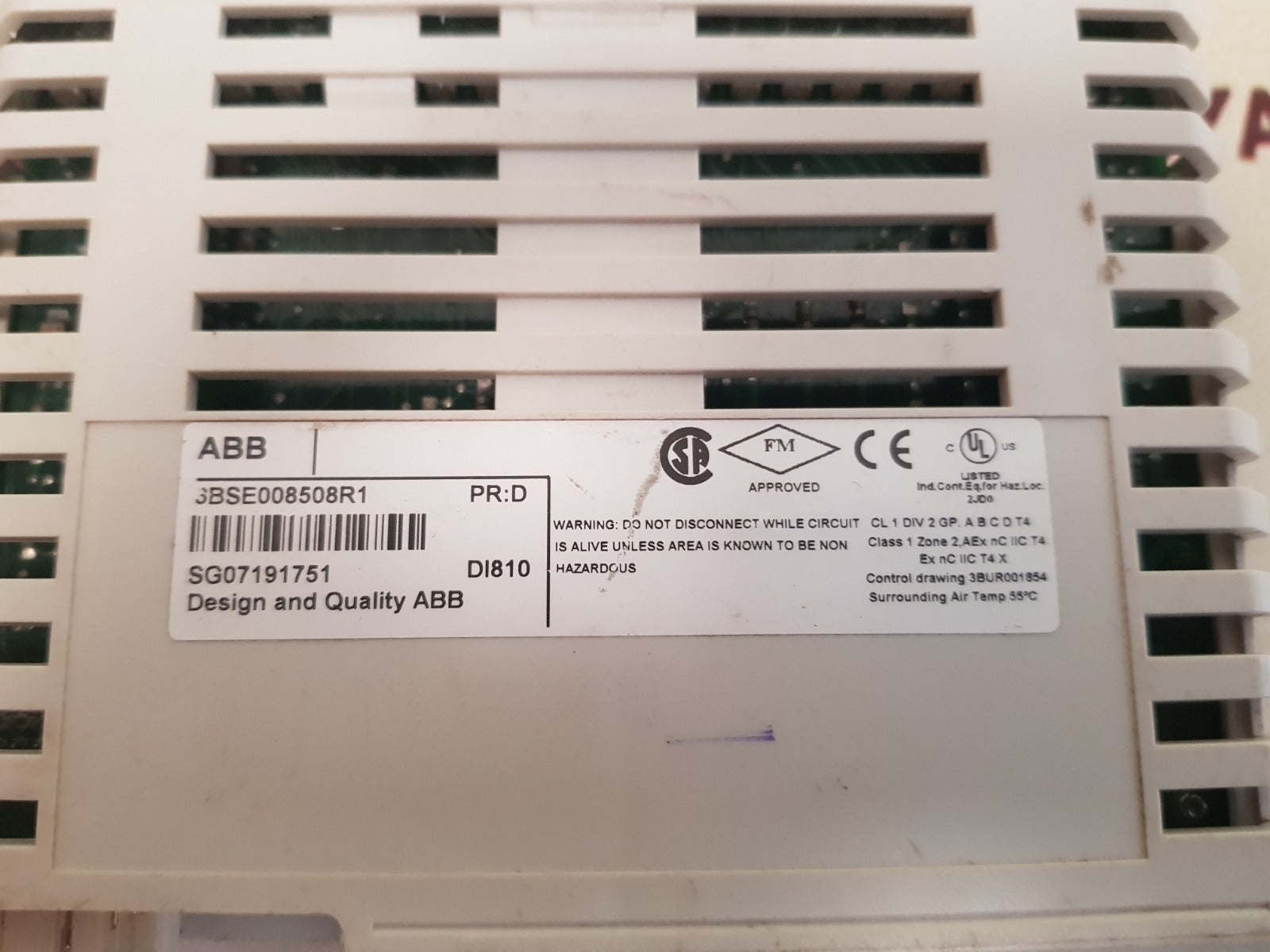 Abb di810 3bse008508r1 input module pr:d