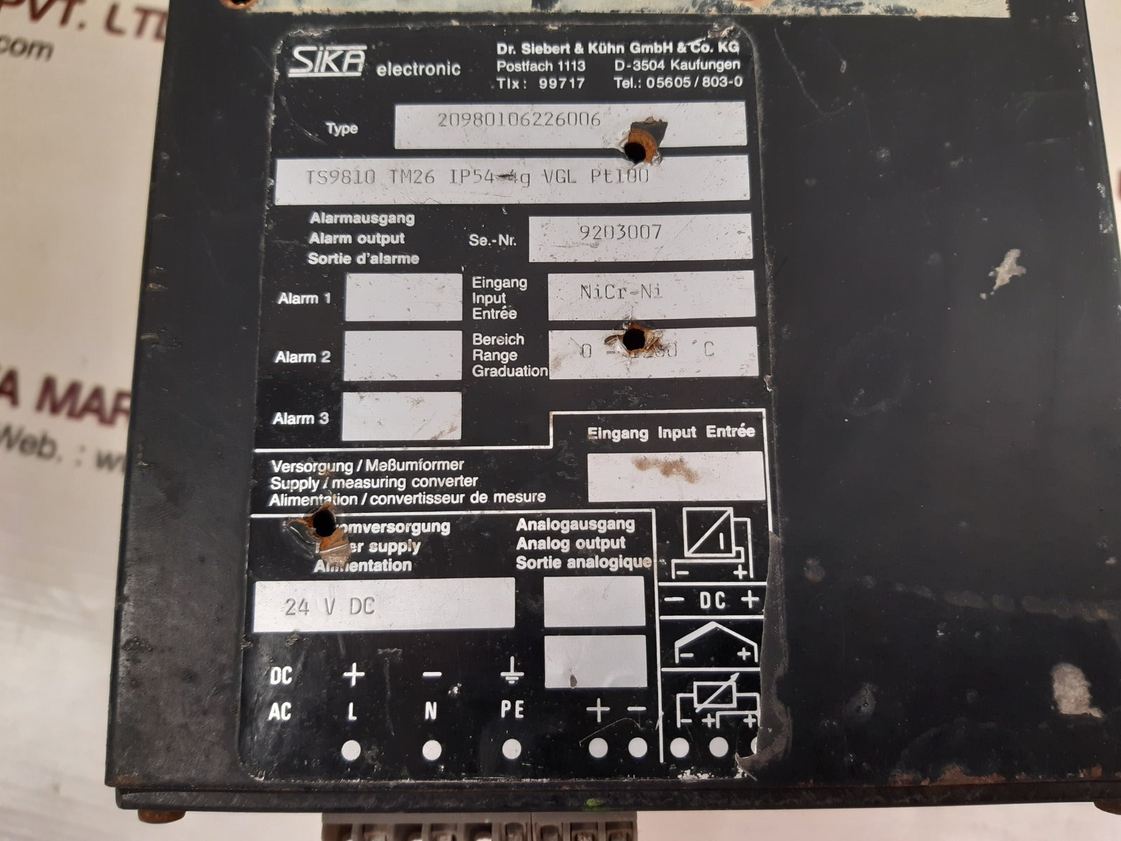 Sika 20980106226006 power supply