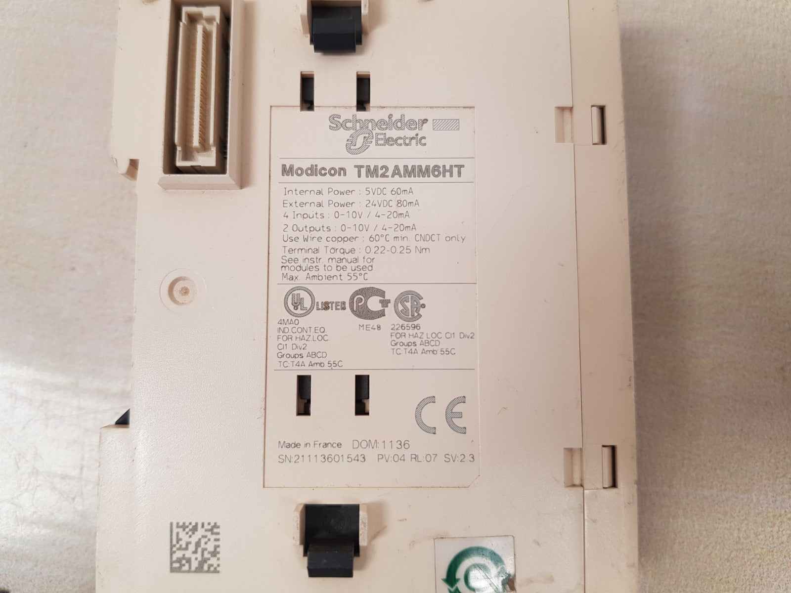 Schneider modicon tm2amm6ht analog i/o module