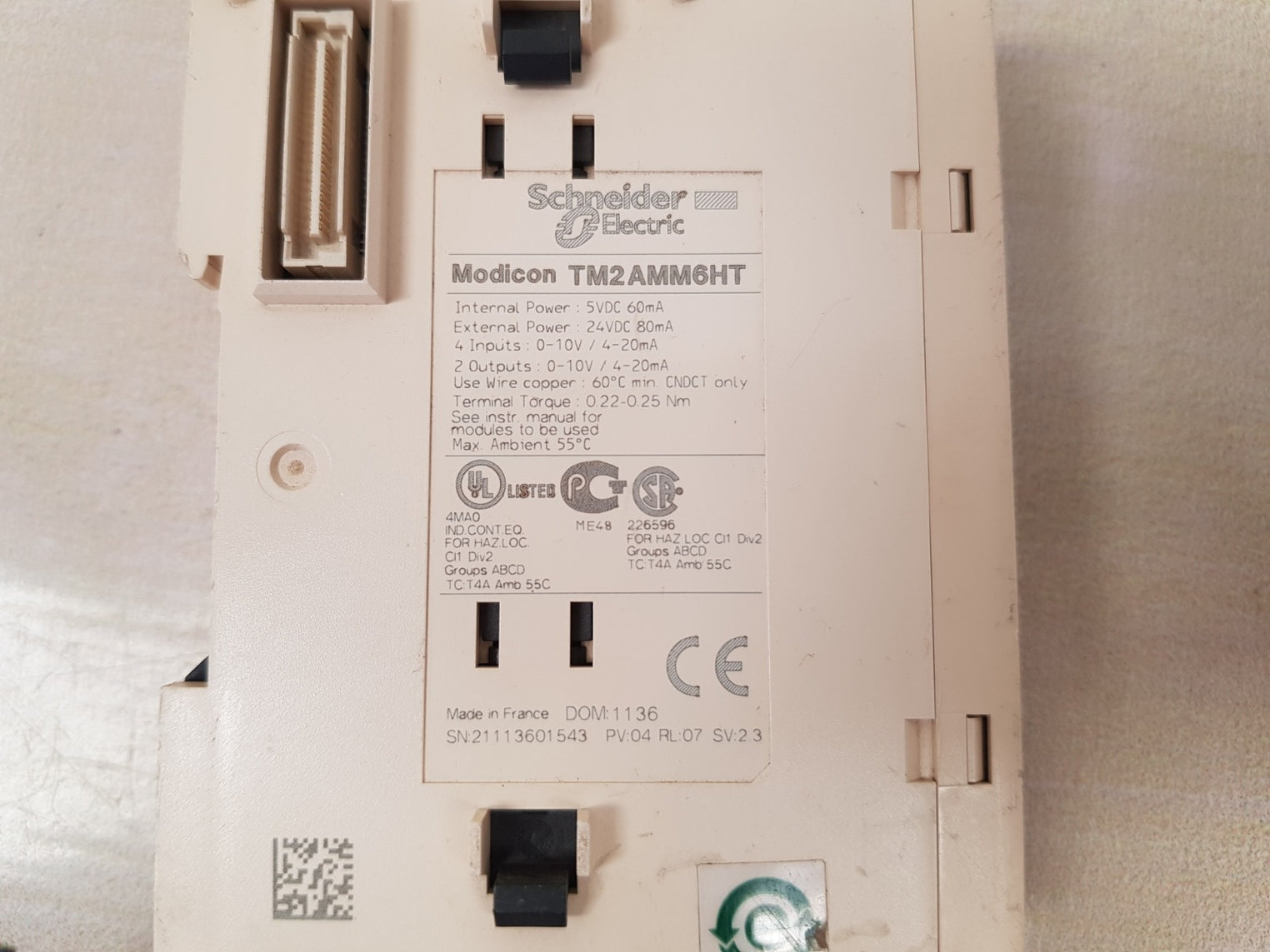 Schneider modicon tm2amm6ht analog i/o module